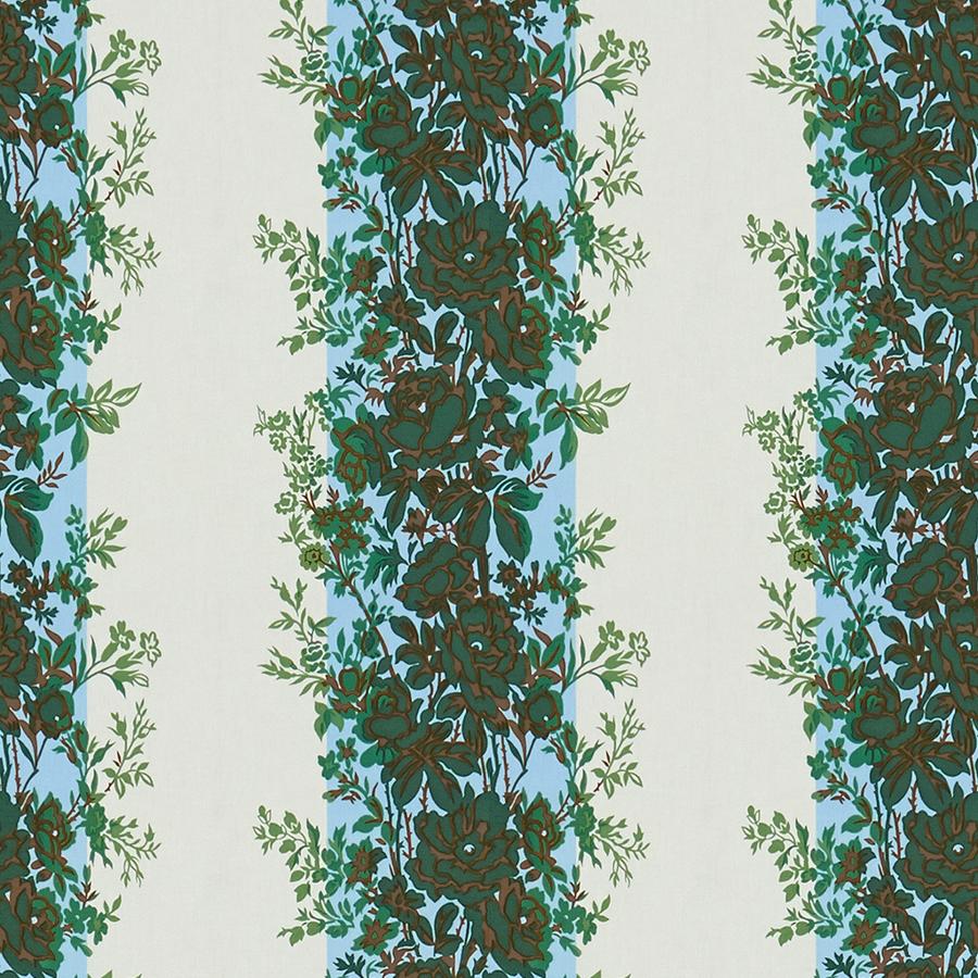 Find 8015145-5 Rayure Fleurie Blue/Green Botanical by Brunschwig & Fils Fabric