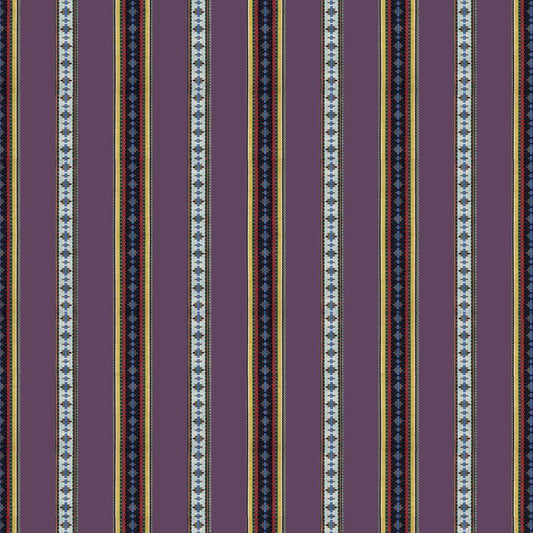 View 8015147-10 Rayure Broderie Aubergine Stripes by Brunschwig & Fils Fabric