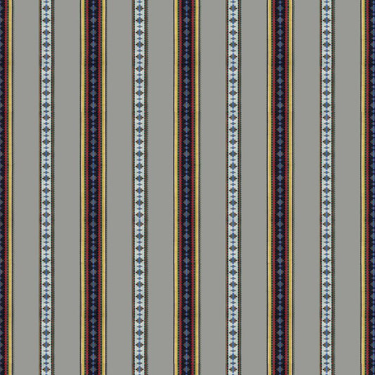 Looking 8015147-11 Rayure Broderie Gris Stripes by Brunschwig & Fils Fabric