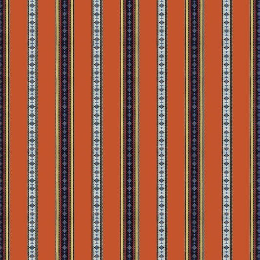 View 8015147-12 Rayure Broderie Orange Stripes by Brunschwig & Fils Fabric