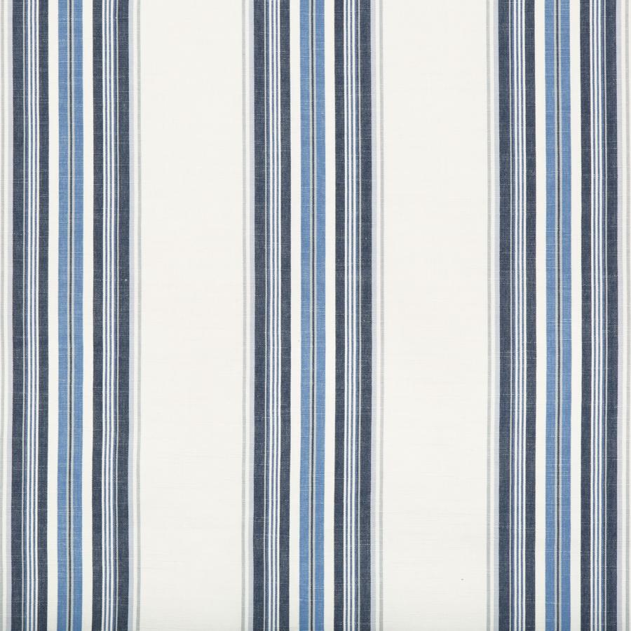 Sample 8017101-505 Verdon Stripe Indigo/Sky Stripes Brunschwig and Fils Fabric