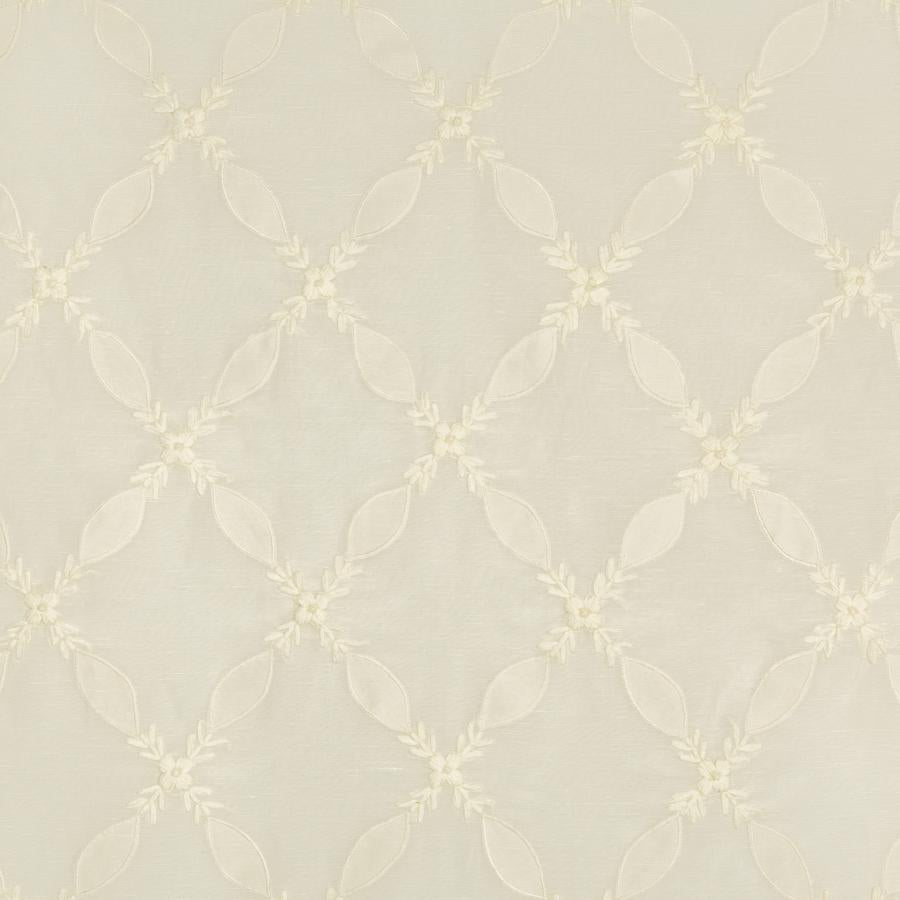Sample 8017114-101 Oliveira Sheer White Brunschwig and Fils Fabric