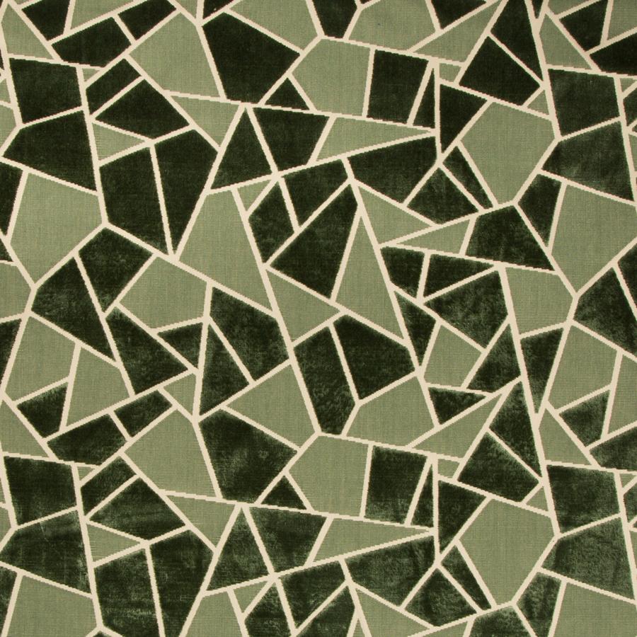 Order 8017131-3 La Tortue Velvet Green Geometric by Brunschwig & Fils Fabric