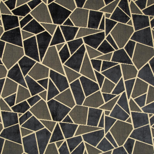 Looking 8017131-58 La Tortue Velvet Midnight Geometric by Brunschwig & Fils Fabric