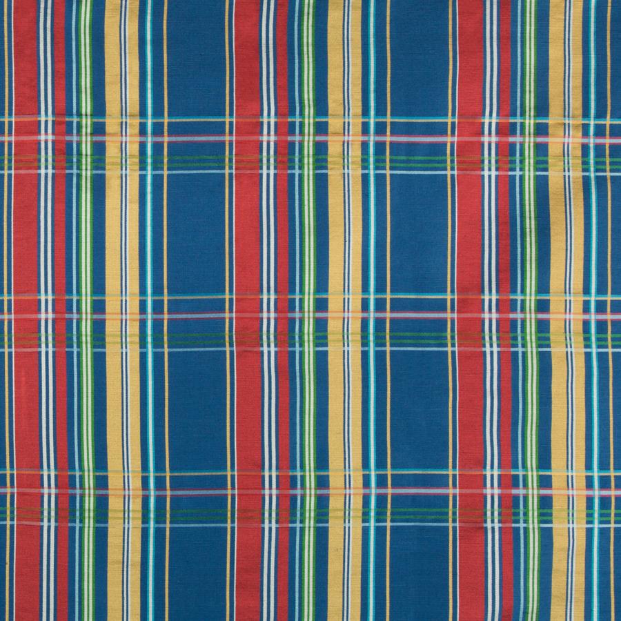 Sample 8018108-5 La Comelle Plaid Blue Check/Plaid Brunschwig and Fils Fabric
