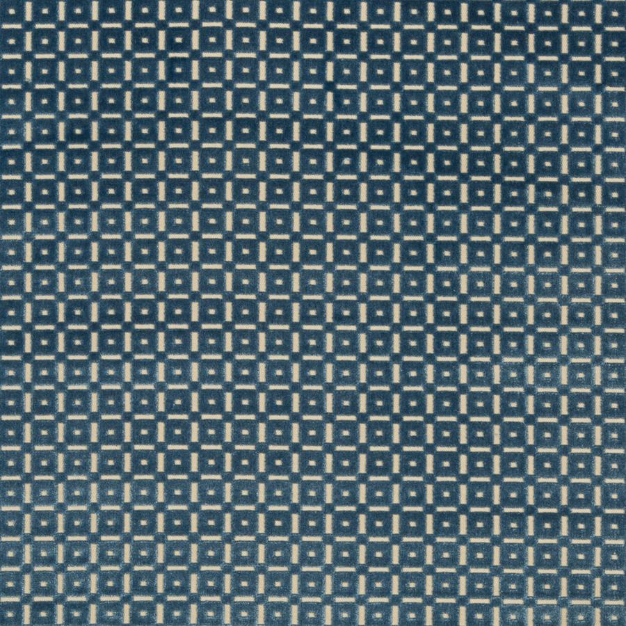 Sample 8018110-5 Savanne Velvet Blue Check/Plaid Brunschwig and Fils Fabric