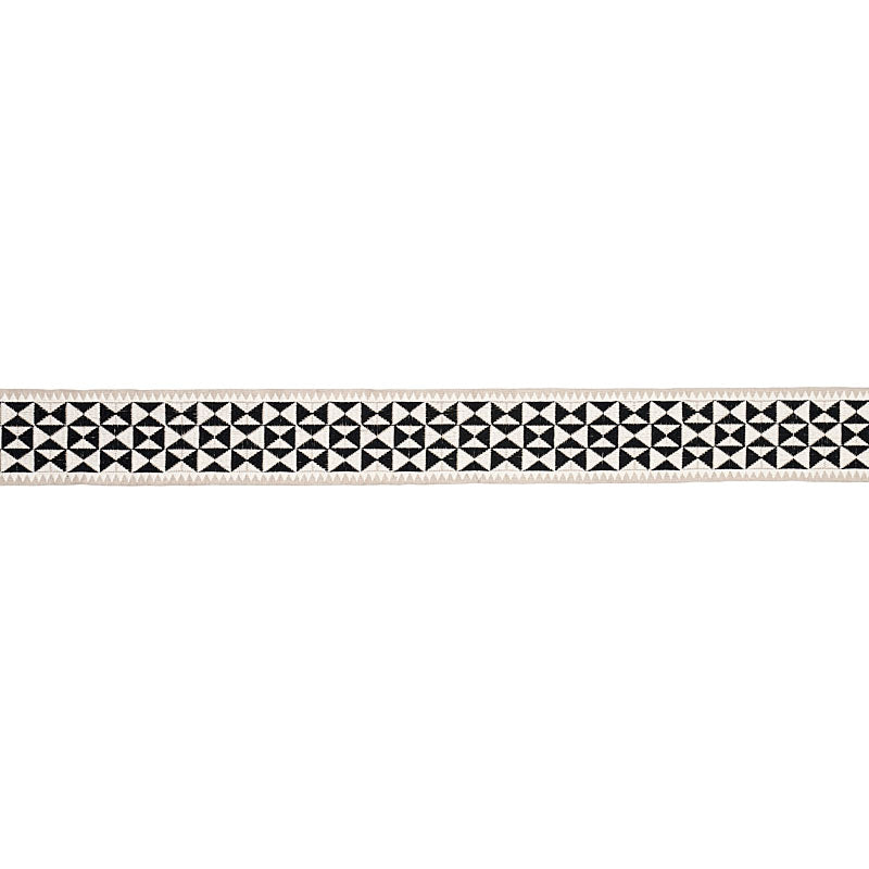 Purchase 80190 | Zulma Embroidered Tape, Black - Schumacher Trim