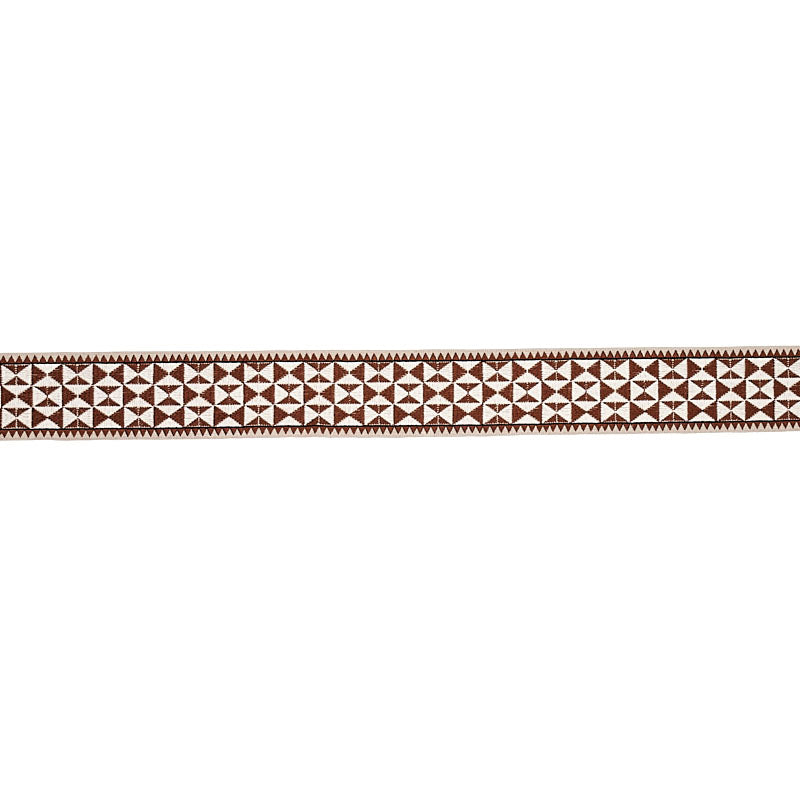 Purchase 80191 | Zulma Embroidered Tape, Brown - Schumacher Trim