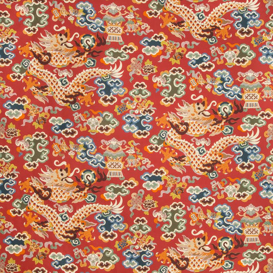 Order 8019140-195 Ming Dragon Print Claret Modern Chinoiserie by Brunschwig & Fils Fabric