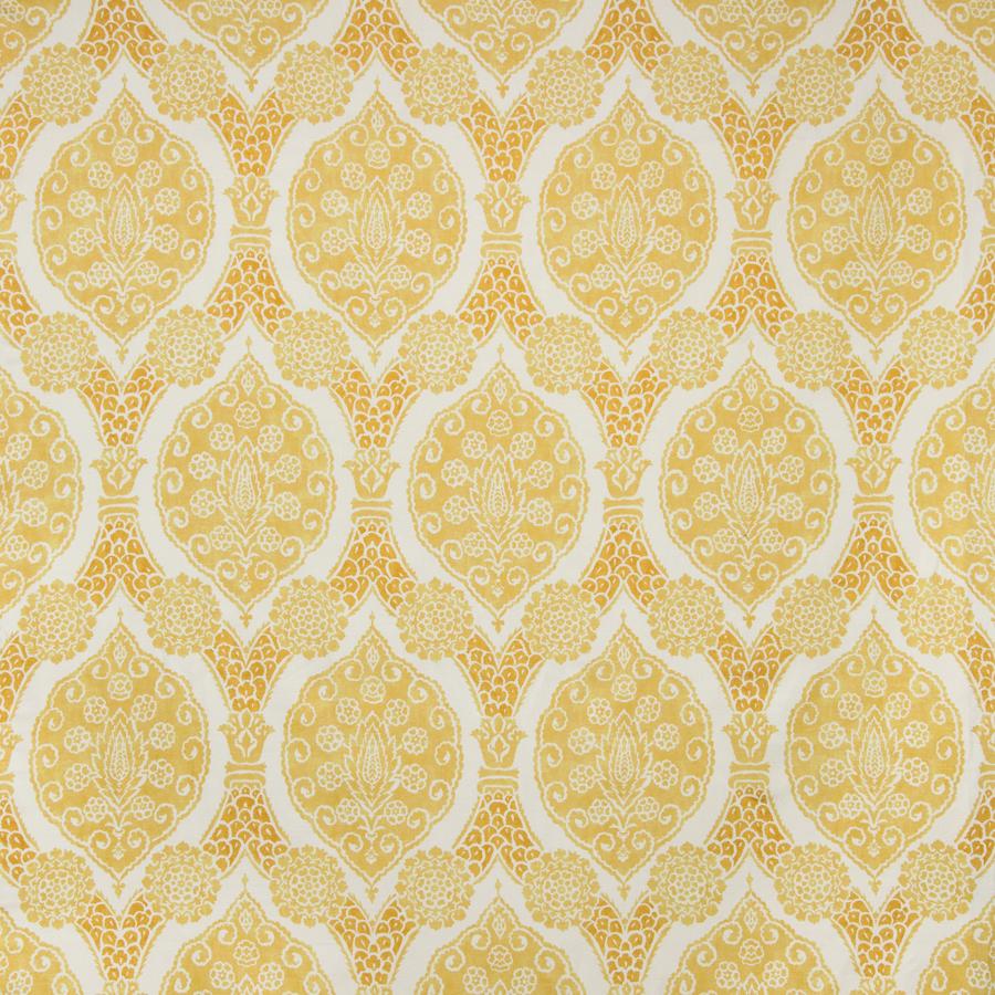 Sample 8020103-40 Sufera Print Canary Medallion Brunschwig and Fils Fabric
