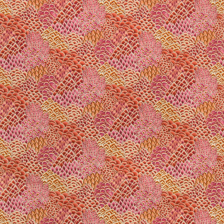 Search 8020104-712 Katibi Print Pink Flamestitch by Brunschwig & Fils Fabric
