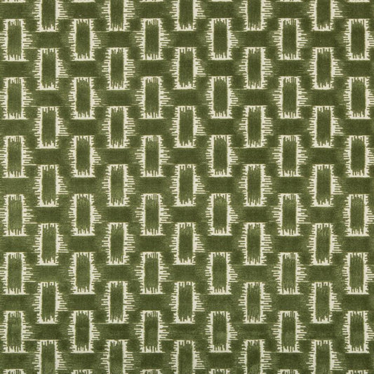 Save 8020116.3.0 Chambord Velvet Green Geometric by Brunschwig & Fils Fabric