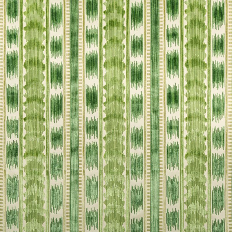 Sample 8020117.303.0 Bayeaux Velvet Green Ikat Brunschwig and Fils Fabric
