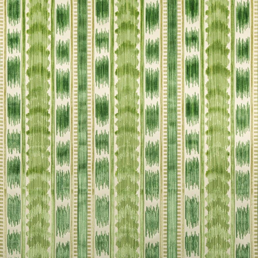 Sample 8020117.303.0 Bayeaux Velvet Green Ikat Brunschwig and Fils Fabric