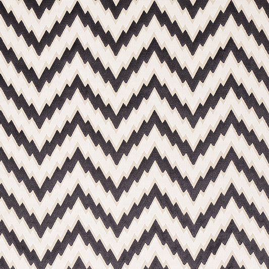 Shop 80220 Florentine Chevron Velvet Black by Schumacher Fabric