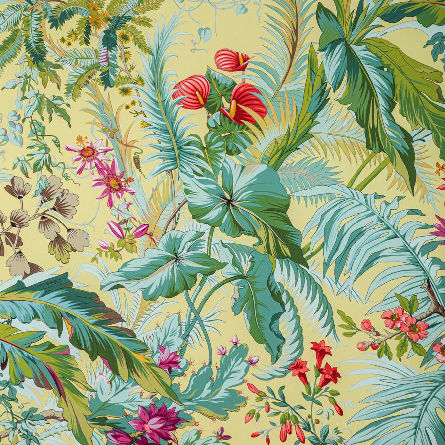 Sample - 8022136.314 | Majorelle Print, Majorelle - Brunschwig & Fils Fabric Fabric - 8022136.314.0
