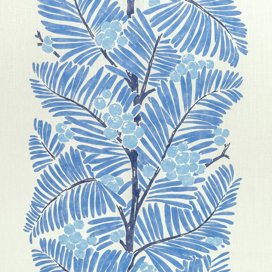 Sample - 8022138.5.0 | Palmar Print, Majorelle - Brunschwig & Fils Fabric