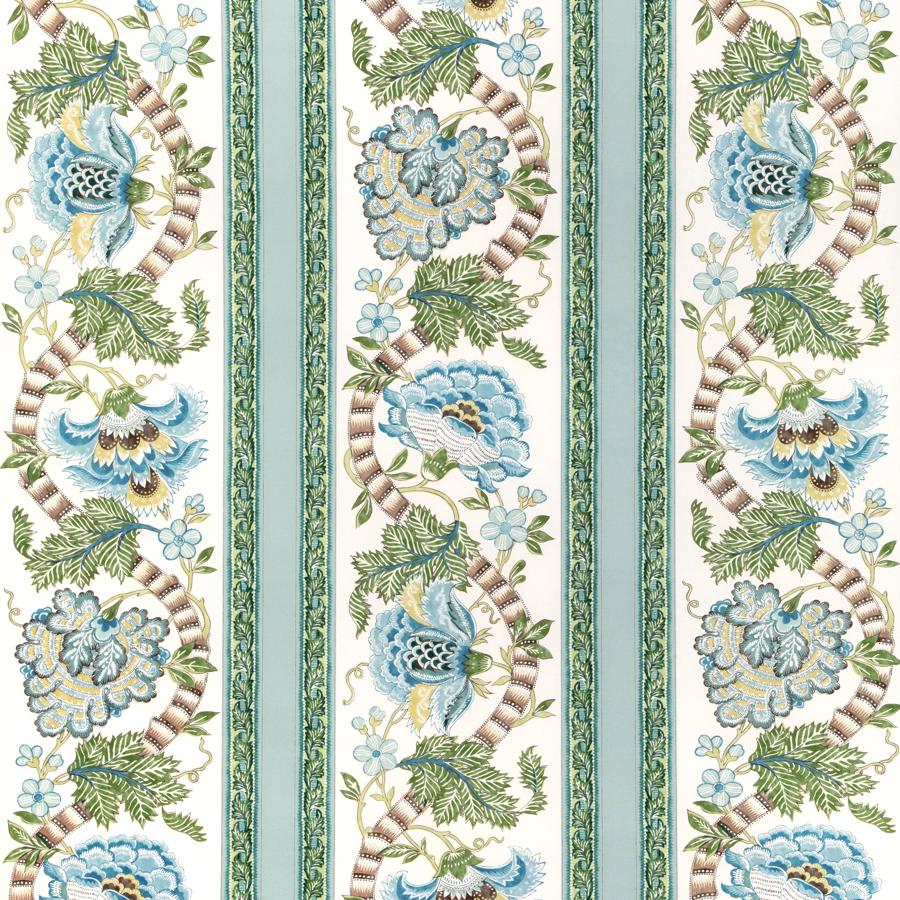 Sample - 8023106.353.0 | Lauris Print, Cadenet - Brunschwig & Fils Fabric