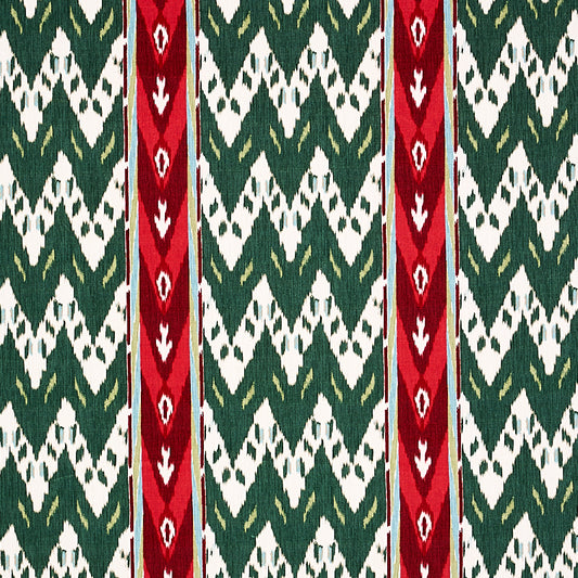 Shop 80241 Samar Ikat Velvet Green by Schumacher Fabric