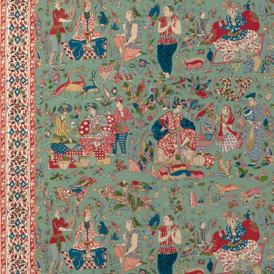 Sample - 8024100.319 | Shalimar Print, La Menagerie - Brunschwig & Fils Fabric Fabric - 8024100.319.0