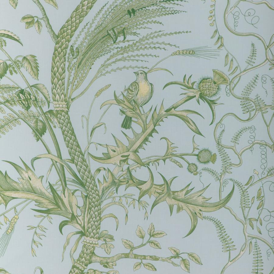 Sample - 8024101.153 | Bird And Thistle Ii, La Menagerie - Brunschwig & Fils Fabric Fabric - 8024101.153.0