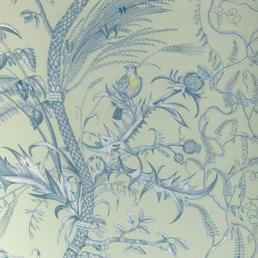 Sample - 8024101.335 | Bird And Thistle Ii, La Menagerie - Brunschwig & Fils Fabric Fabric - 8024101.335.0
