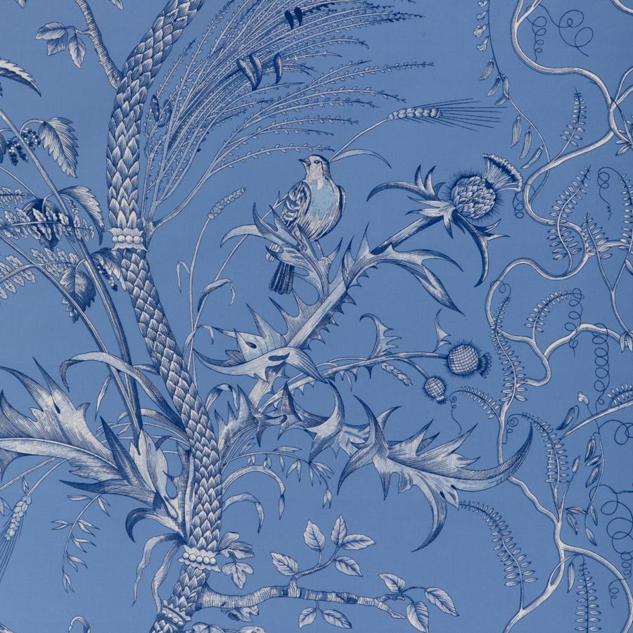 Sample - 8024101.55 | Bird And Thistle Ii, La Menagerie - Brunschwig & Fils Fabric Fabric - 8024101.55.0