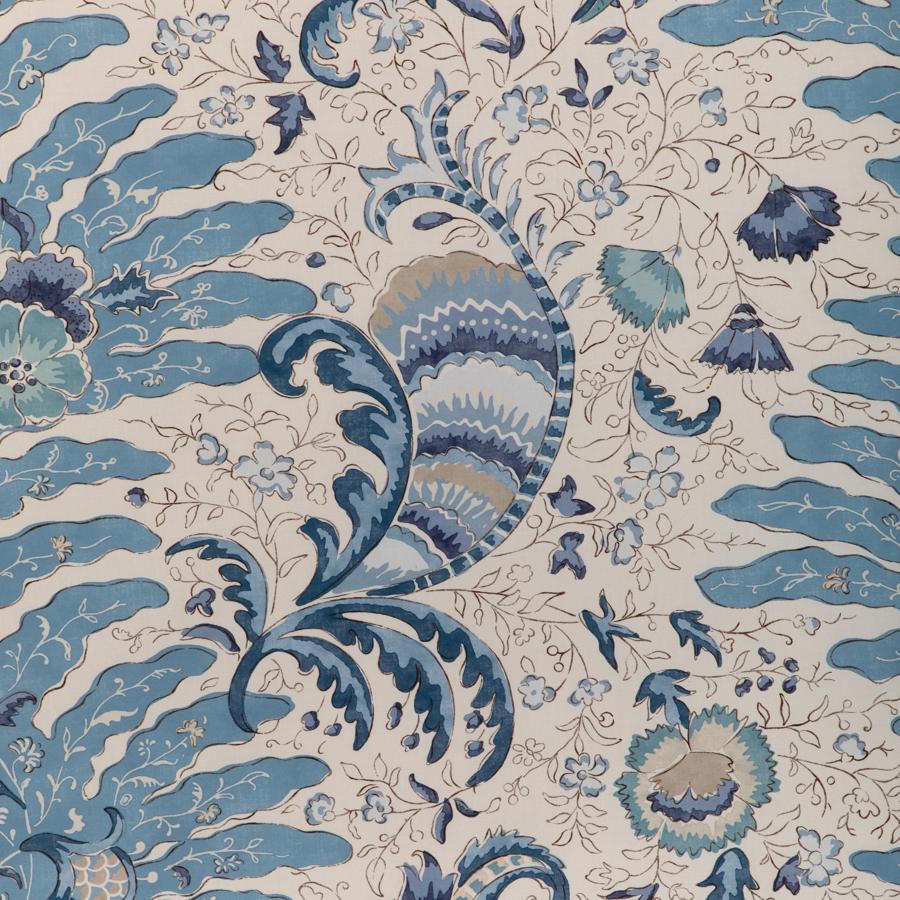 Sample - 8024105.155 | Riviere Print, La Menagerie - Brunschwig & Fils Fabric Fabric - 8024105.155.0