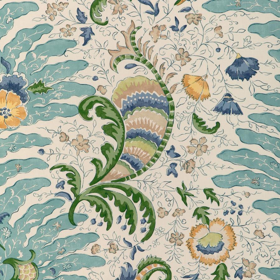 Sample - 8024105.355 | Riviere Print, La Menagerie - Brunschwig & Fils Fabric Fabric - 8024105.355.0
