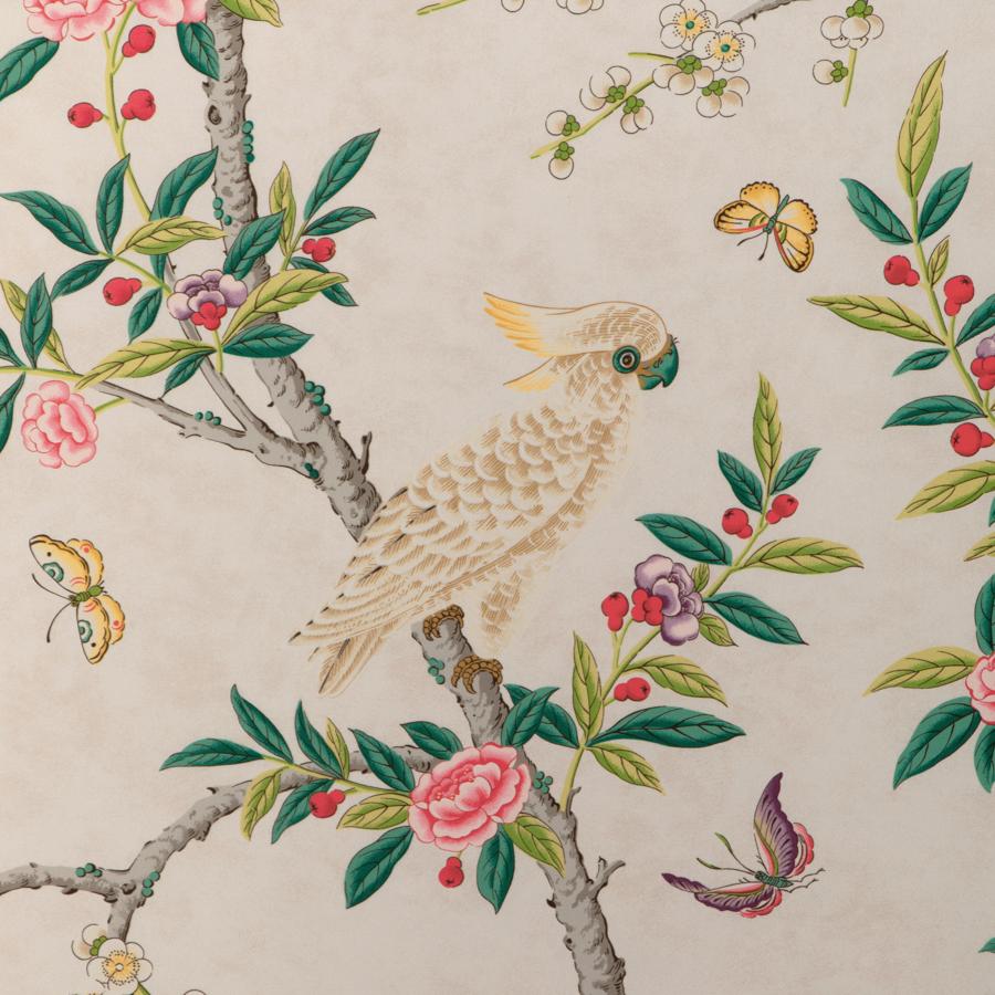 Sample - 8024106.1623 | Kanchou Print, La Menagerie - Brunschwig & Fils Fabric Fabric - 8024106.1623.0