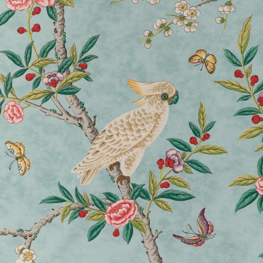 Sample - 8024106.353 | Kanchou Print, La Menagerie - Brunschwig & Fils Fabric Fabric - 8024106.353.0