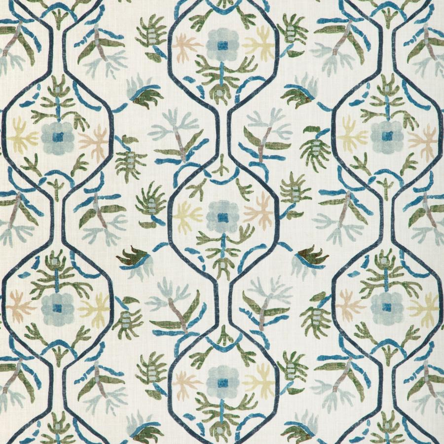 Sample - 8024110-353 | Le Jasmin Print, Les Ensembliers L'Eternel Ete - Brunschwig & Fils Fabric Fabric - 8024110.353.0