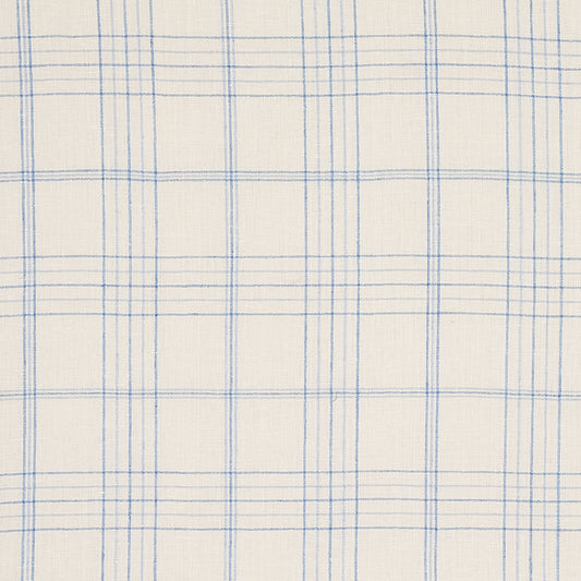 Acquire 80301 Nils Plaid Linen Blue by Schumacher Fabric