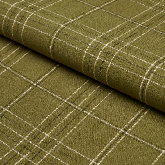 Purchase 80303 | Nils Plaid Linen, Grass - Schumacher Fabric