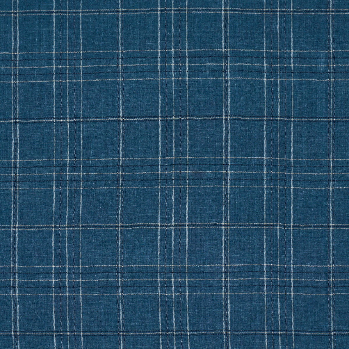 Purchase 80305 | Nils Plaid Linen, Denim - Schumacher Fabric