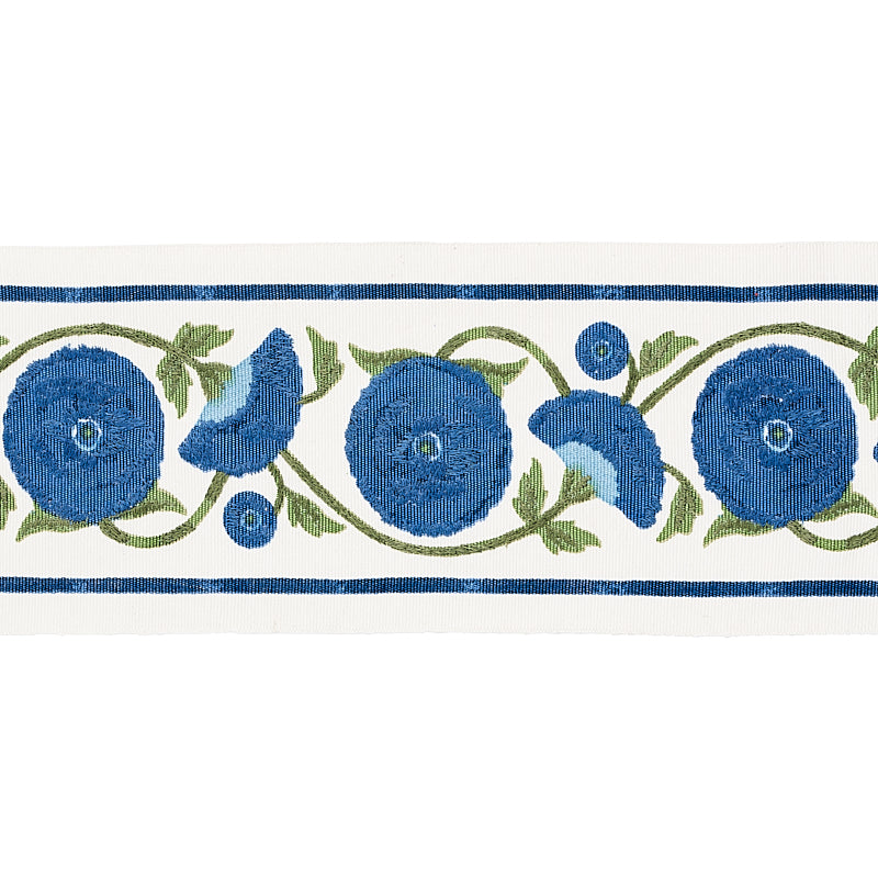 Purchase 80392 | Saranda Flower Embroidery Tape, Royal - Schumacher Trim