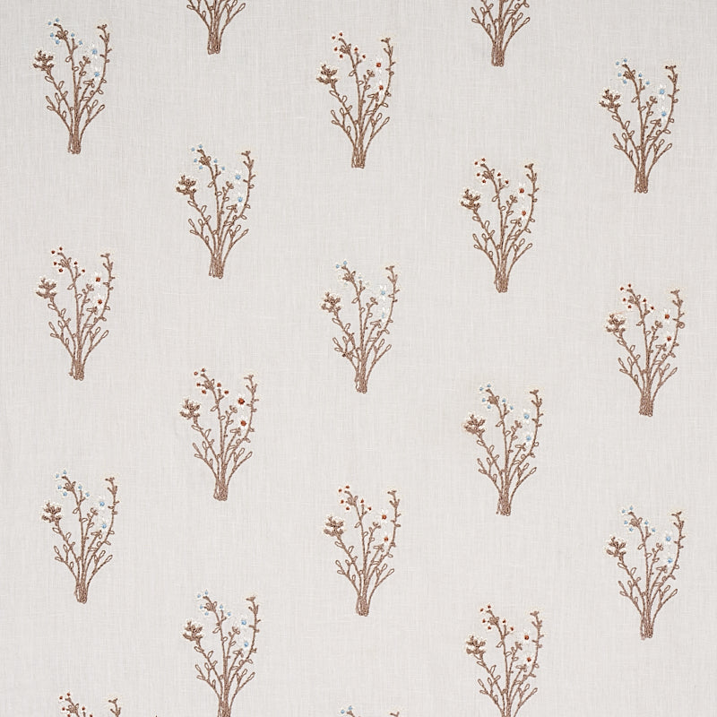 Buy 80401 Stora Embroidery Ivory by Schumacher Fabric