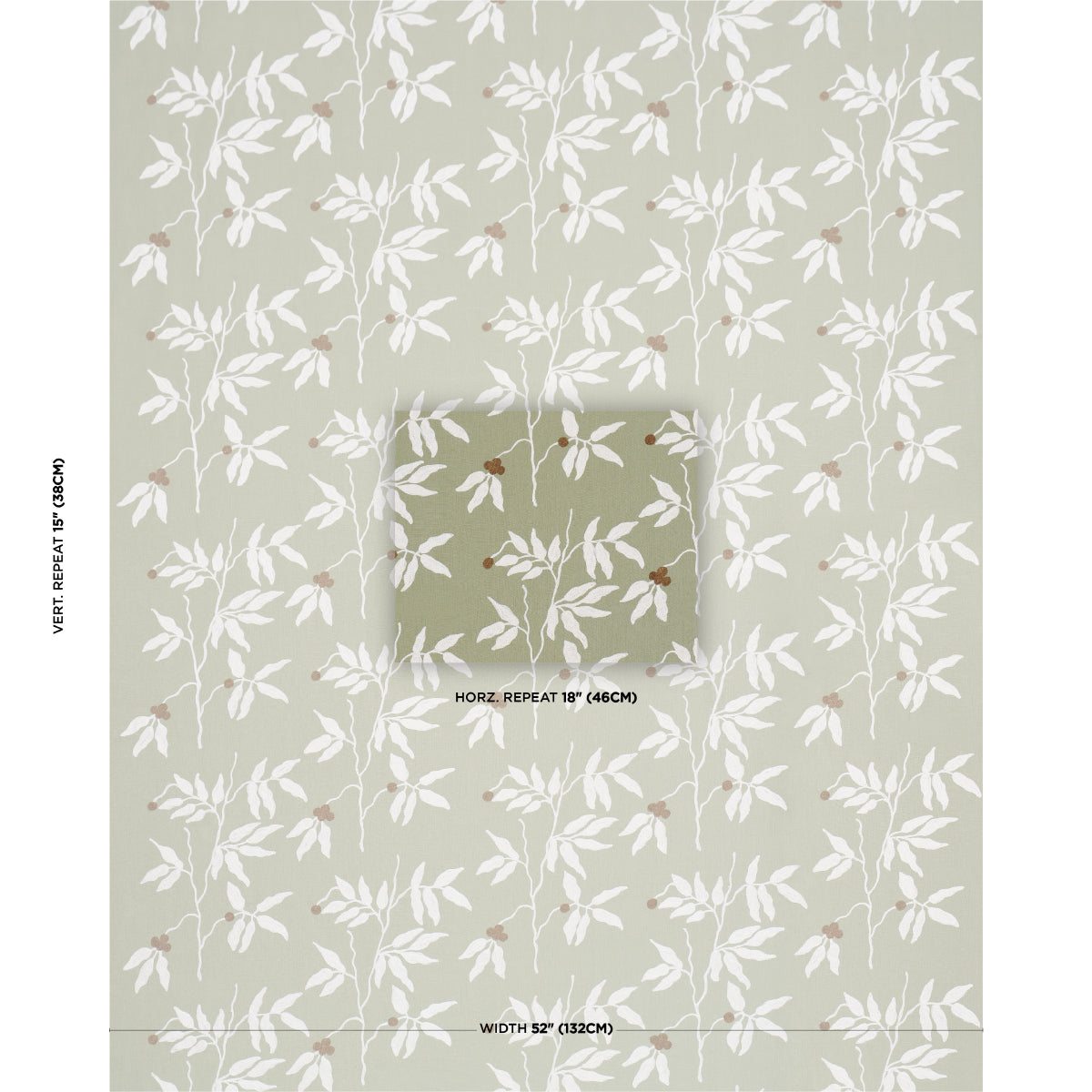 Purchase 80433 | Lilla Embroidery, Olive - Schumacher Fabric