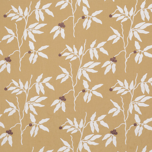 Purchase 80434 | Lilla Embroidery, Ochre - Schumacher Fabric