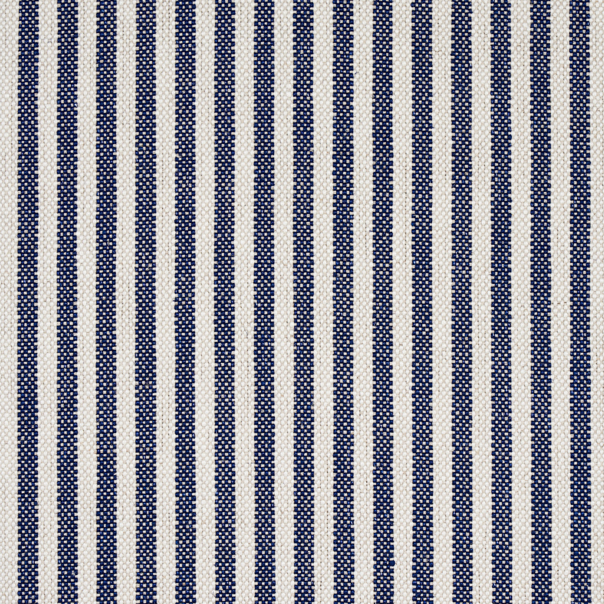 Looking 80491 Lilly Stripe High Performance Navy and Ivory by Schumacher Fabric