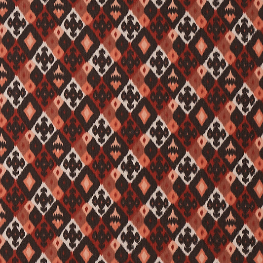 Find 80660 Sasha Diamond Ikat Terracotta by Schumacher Fabric
