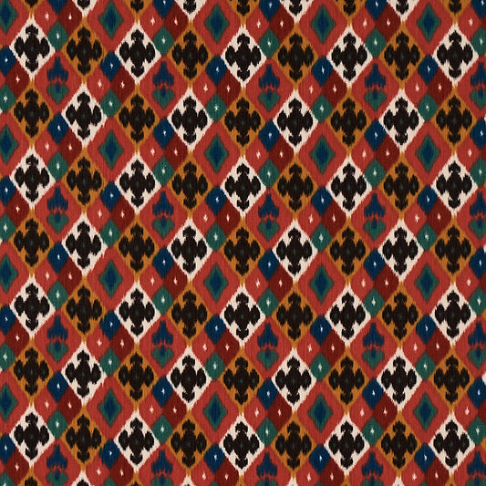 Buy 80661 Sasha Diamond Ikat Rose And Saffron by Schumacher Fabric