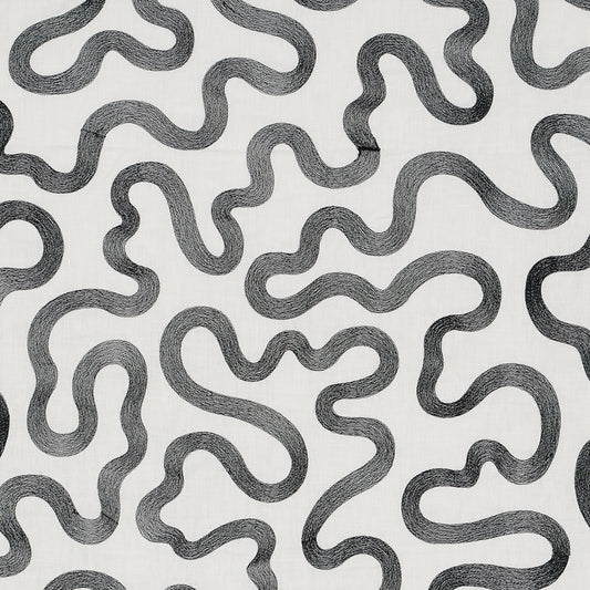 Search 80791 Riley Embroidery Black On Ivory by Schumacher Fabric