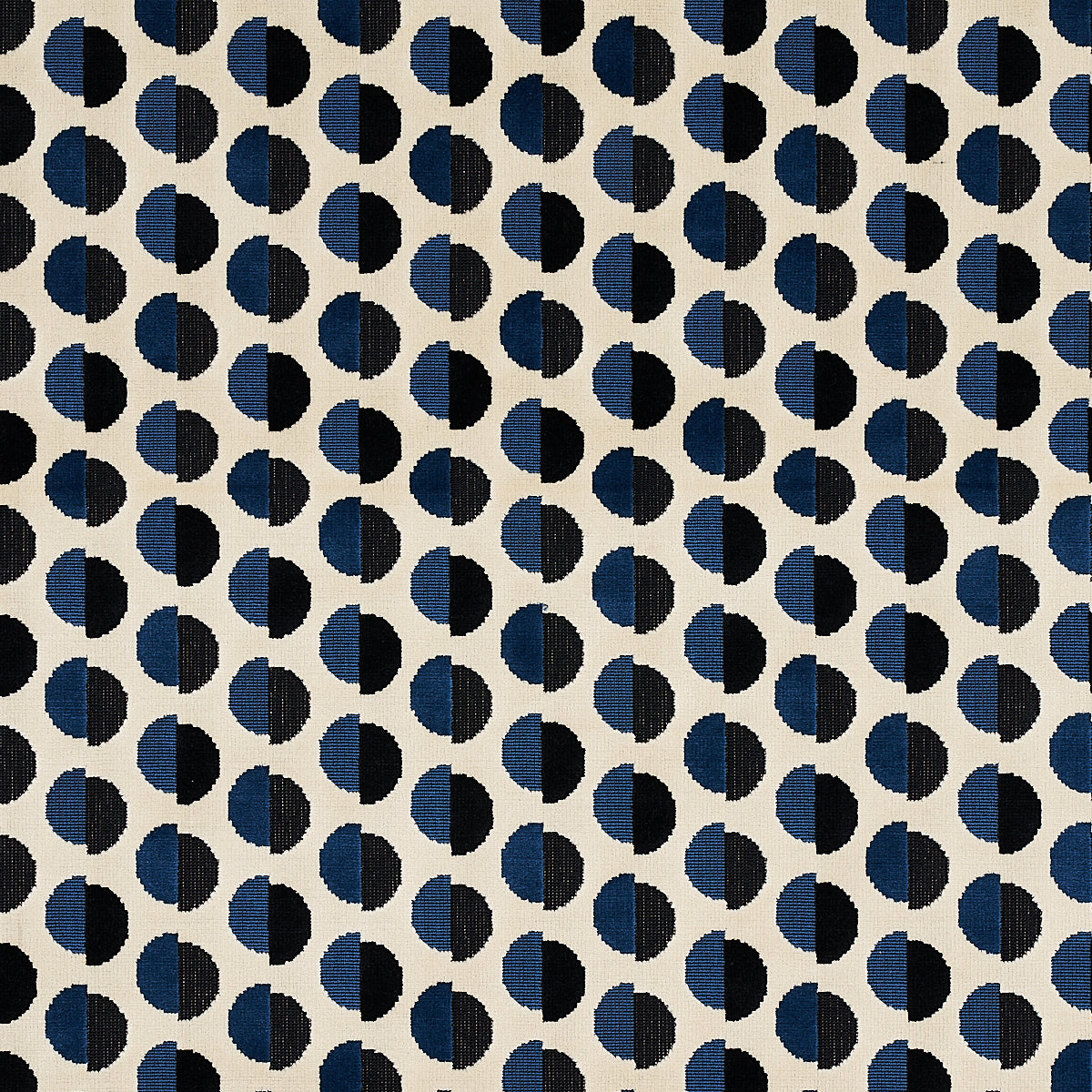 Buy 80850 Half Moon Velvet Navy by Schumacher Fabric