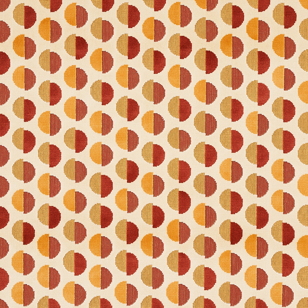 Save 80851 Half Moon Velvet Ochre by Schumacher Fabric