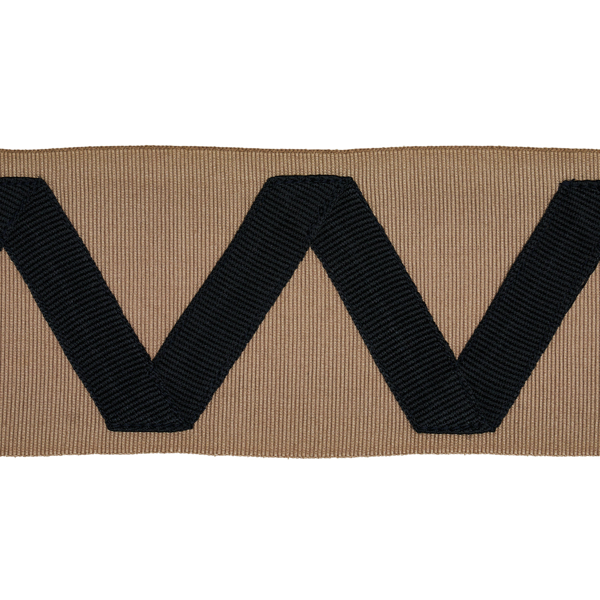 Purchase 80870 | Legere Appliqué Tape, Black On Sand - Schumacher Trim