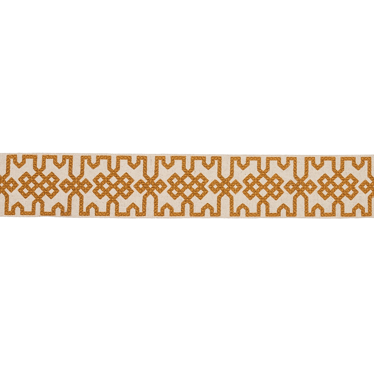 Purchase 80882 | Knotted Trellis Tape, Ocher On Unbleached - Schumacher Trim