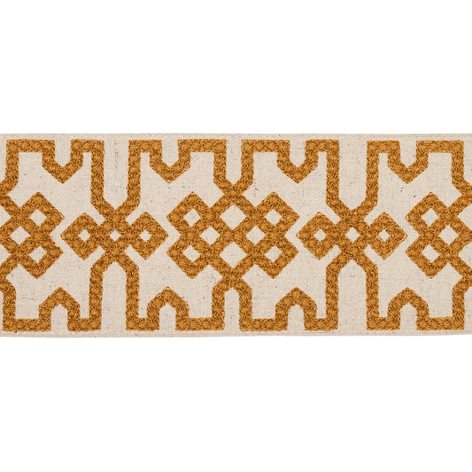 Purchase 80882 | Knotted Trellis Tape, Ocher On Unbleached - Schumacher Trim