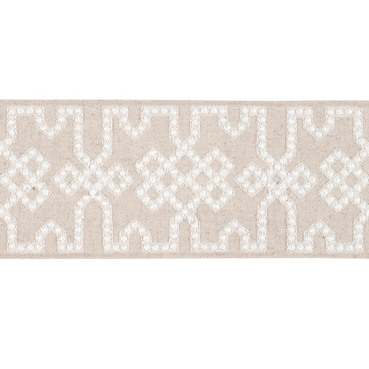 Purchase 80885 | Knotted Trellis Tape, Grey On Neutral - Schumacher Trim