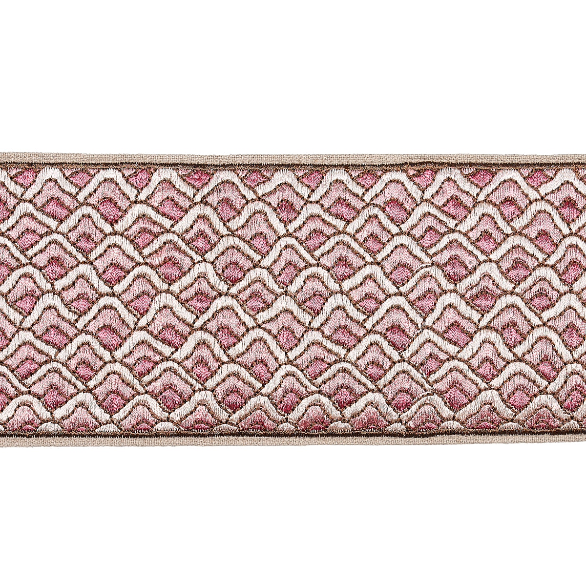 Purchase 80891 | Sunrise Embroidery Tape, Pink - Schumacher Trim